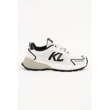 Pantofi sport din plasa cu logo si insertii din piele