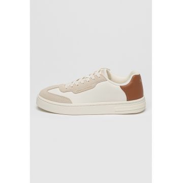 Pantofi sport low cut din piele ecologica