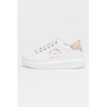 Pantofi sport low-top de piele cu detalii metalizate Kapri