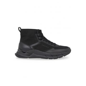 Pantofi sport  pentru Barbati - high top lace up knit - HM0HM01267-0GJ - Negru