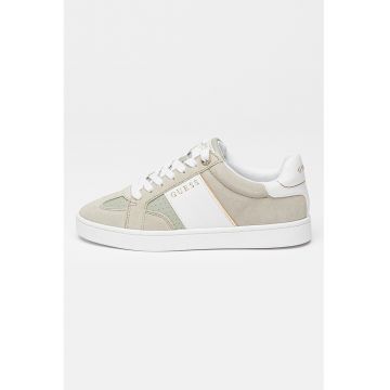 Pantofi sport cu insertii din piele intoarsa