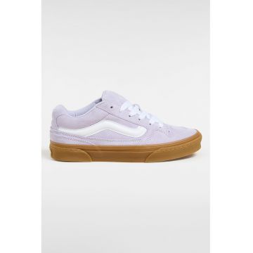 Pantofi sport cu insertii din piele intoarsa si piele ecologica