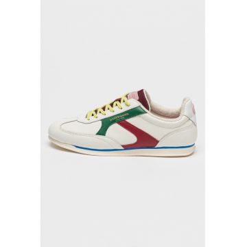 Pantofi sport de piele cu detalii colorblock