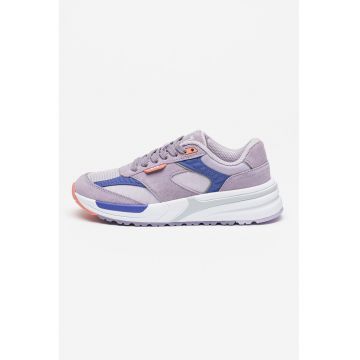 Pantofi sport de plasa cu garnituri de piele intoarsa