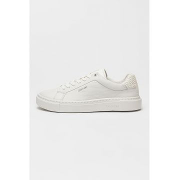 Pantofi sport din piele cu logo discret