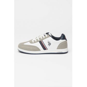 Pantofi sport din piele ecologica cu logo