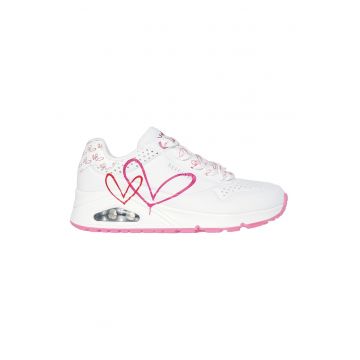 Pantofi sport din piele ecologica cu talpa wedge Twin Hearts