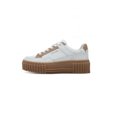 Pantofi sport flatform din piele ecologica