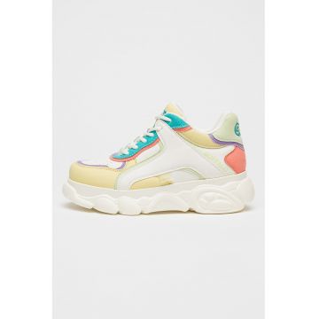 Pantofi sport wedge colorblock