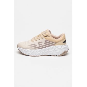 Pantofi sport wedge textili cu logo