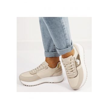 Sneakers bej casual 9147 M5 16513