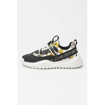 Pantofi sport cu model si garnituri din material textil