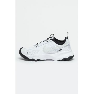 Pantofi sport din piele ecologica cu insertii din plasa