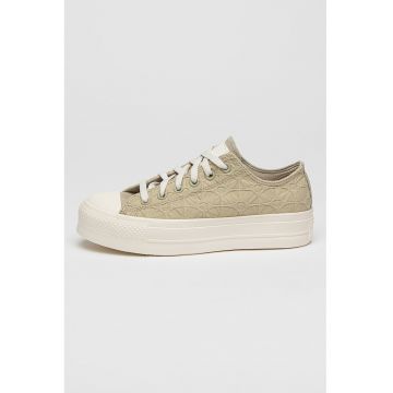 Pantofi sport low-cut cu platforma si model texturat Lift