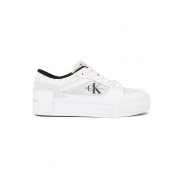 Pantofi sport  pentru Femei - bold vulc flatf laceup lth mix - YW0YW01174-YBR - Negru