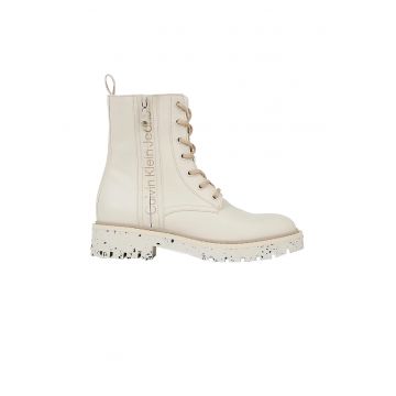 Pantofi sport  pentru Femei - combat mid laceup boot wn - YW0YW01255-0F7 - Bej