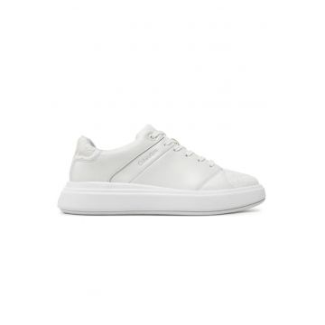Pantofi sport  pentru Femei - cupsole lace up mono mix - HW0HW02218-YBR - Alb