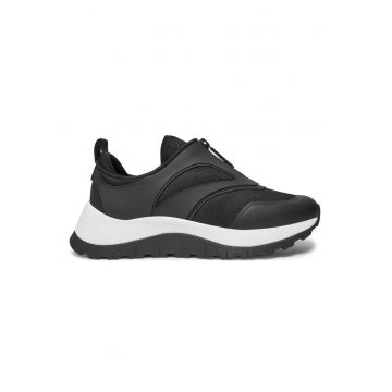 Pantofi sport  pentru Femei - runner slip on w/zip mix m - HW0HW02228-BEH - Negru