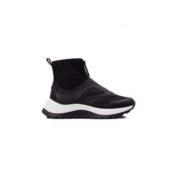 Pantofi sport  pentru Femei - runner sock boot w/zip mix m - HW0HW02229-BEH - Negru
