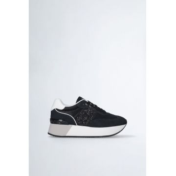 Pantofi sport de piele icu logo stralucitor