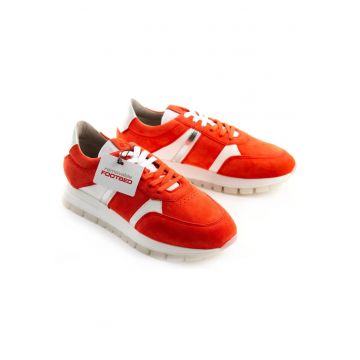 Pantofi sport din piele intoarsa si piele ecologica -