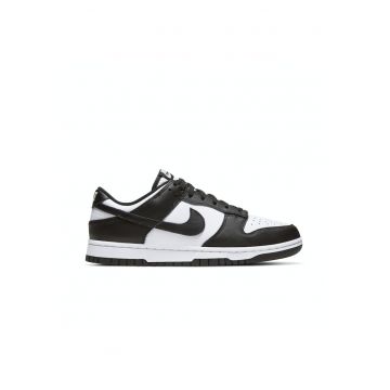 Dunk Low  Piele intoarsa - Alb/Negru