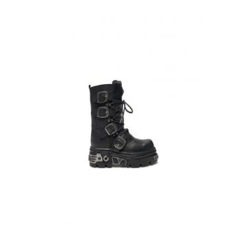 Ghete sport barbati  piele ecologica - negru - 38