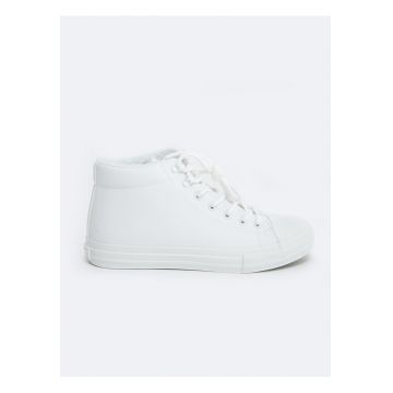 Tenisi din piele ecologica cu varf rotund