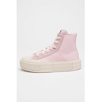 Tenisi flatform cu detalii de piele intoarsa Cruise