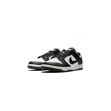 Dunk Low  Piele intoarsa - Alb/Negru