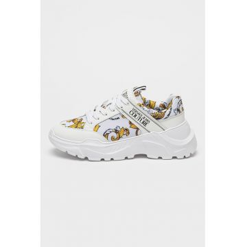 Pantofi sport cu model si garnituri din piele