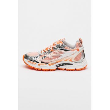 Pantofi sport demi-wedge cu model si garnituri de plasa