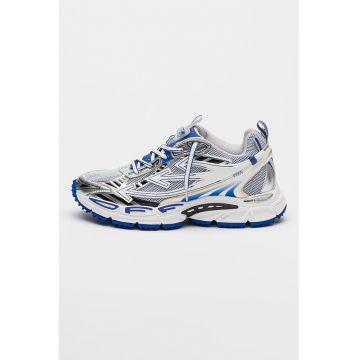 Pantofi sport demi-wedge cu model si garnituri de plasa