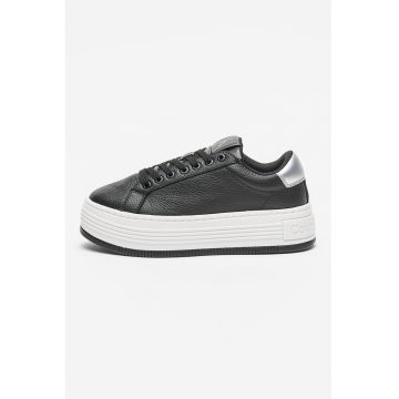 Pantofi sport flatform din piele