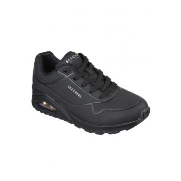 Skechers Uno Stand On Air pantofi sport cu șireturi pentru femei 73690-BBK negru 05994