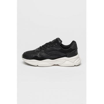 Pantofi sport cu insertii din piele intoarsa Belle