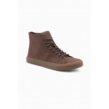 Pantofi sport de piele intoarsa cu varf rotund