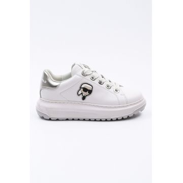 Pantofi sport din piele cu detaliu logo