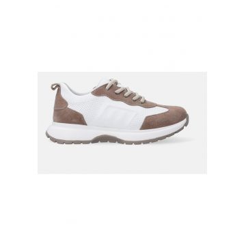 PANTOFI SPORT DIN PIELE CU INSERTII DIN PIELE INTORSA