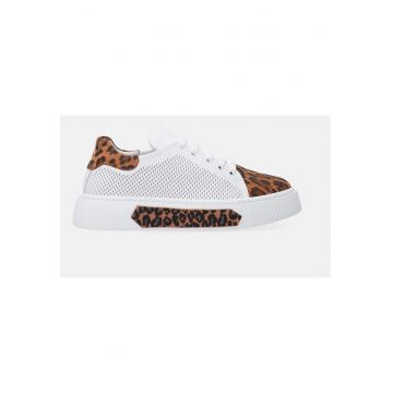 Pantofi sport din piele cu perforatii