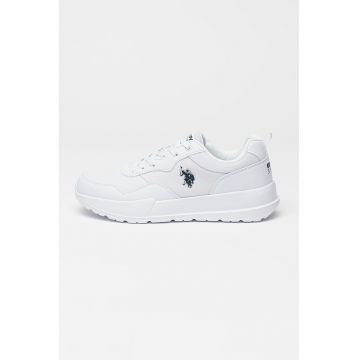 Pantofi sport din piele ecologica si material textil