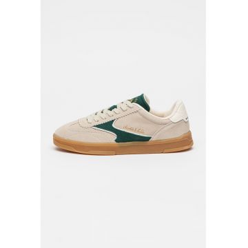 Pantofi sport din piele intoarsa cu detalii logo Heren