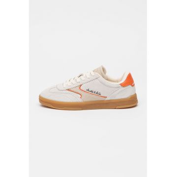 Pantofi sport din piele intoarsa cu detalii logo Heren