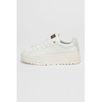 Pantofi sport flatform din piele ecologica cu garnitura din piele intoarsa Lhana