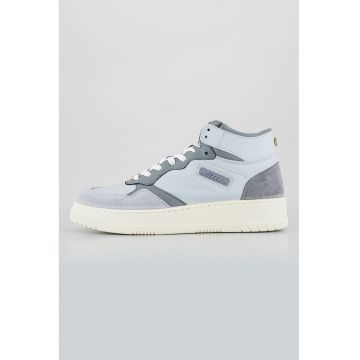 Pantofi sport mid-cut cu insertii de piele intoarsa