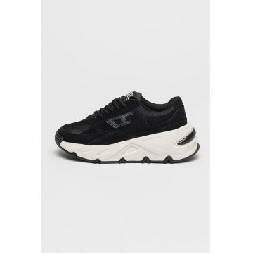 Pantofi sport wedge cu insertii din piele intoarsa Savannah