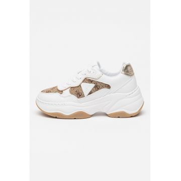 Pantofi sport wedge cu model logo