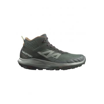 Ghete barbati  pentru trekking - sintetic/textil - verde