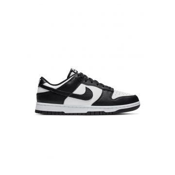 Dunk Low  Piele intoarsa - Alb/Negru