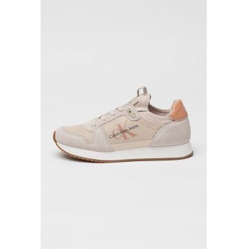 Pantofi sport cu model colorblock si logo